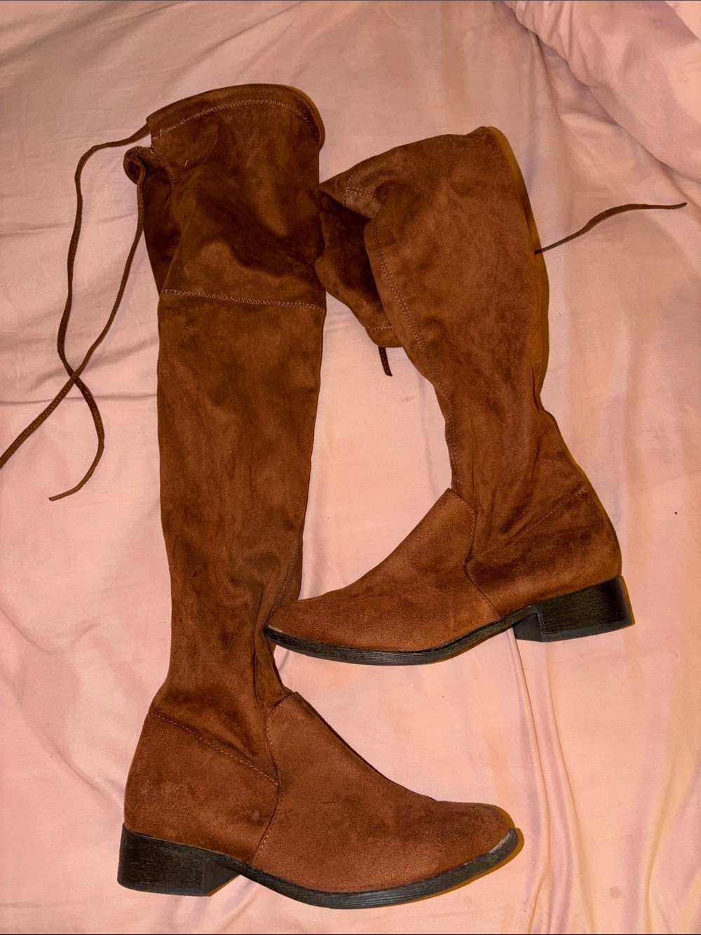 Women's Brown Over-the-Knee Suede Boots